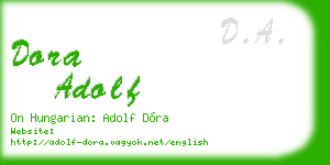dora adolf business card