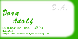 dora adolf business card